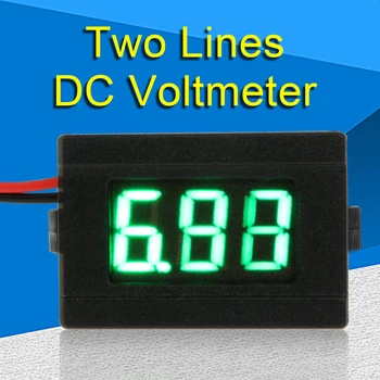 0,36 инча dc 4,5-30 В Автомобилен Двигател Mini LED Дисплей Цифров Волтметър Двухлинейный Волтметър Измерване на Напрежение LED Волтметър