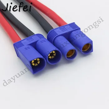 1 бр. Нов висококачествен конектор ЕС5 мъжки / женски за кабел с гъвкави проводници от 10 см 20 см 10AWG силиконов проводник RC Lipo Батерия