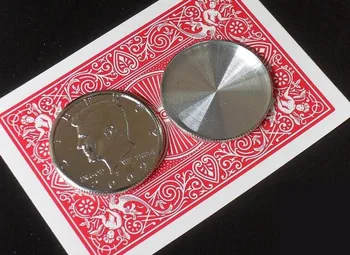 1 БР Подобрена Обвивка Полдоллара (Главата) Магически Трикове се Появяват Изчезват Монети, Магически Аксесоари в Близък План Трик Подпори Илюзия