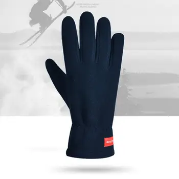 1 Чифт зимни ръкавици, двуслойни, удобни за кожата, сензорен екран, пълен с пръст, Ръкавици за планински колоездене за колоездене