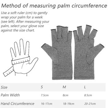 1 Чифт Компрессионных ръкавици при артрит, Облекчаване на болката при артрит, Ръкавици за ръце за жени, мъже, Поддръжка на китката, Памучни компресия ръкавици за ставите