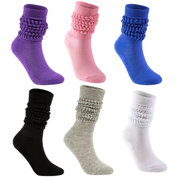 1 Чифт Сутулых чорапи за жени Меки дълги чорапи до коляното с пукнатина-чорапи с припокриване Идеален подарък За момичета, Гамаши и интериор в японски стил