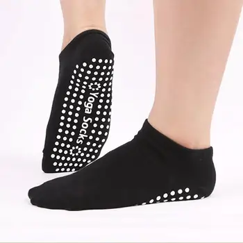 1 Чифт Чорапи За Йога Силиконови Нескользящие Пилатесные Баре Дишащи Спортни Чорапи За Секс С Дръжки От Расчесанного Памук Свободно Размер