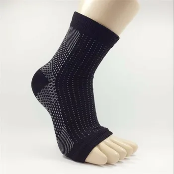 1 Чифт Чорапи за подкрепа на глезените на токчета Женски мъжки компресия чорапи, Ръкав за крака Петата, Поддържа свода на чорап за облекчаване на болката