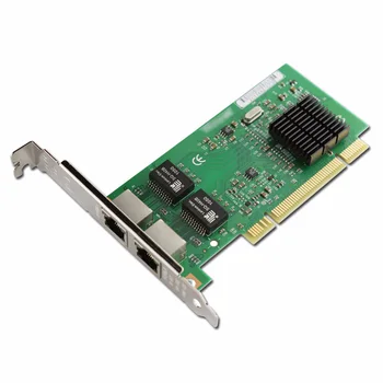 10/100/1000 Mbps Двухпортовая сървър карта PCI Gigabit Ethernet с чипсет 82546EB / GB