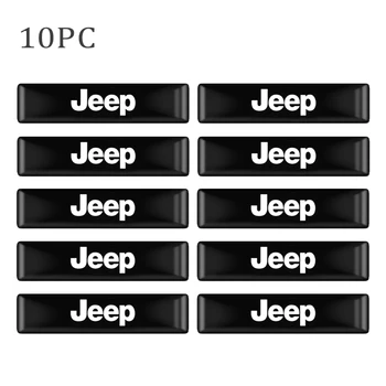 10 бр. Емблема за стайлинг на автомобили 3D Епоксидни Стикер за автомобил Стикер за Jeep Compass Ренегат Grand Cherokee Patriot Wrangler Jk Автомобилни Аксесоари