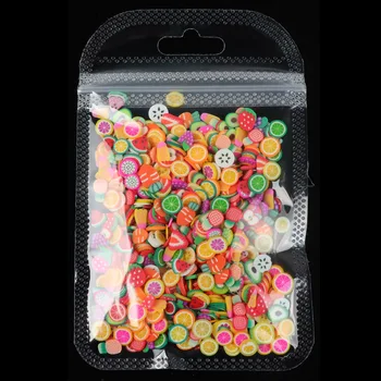 10 г/Пакет 3D Цветни Малки парченца плодове Блясък за Нокти DIY Дизайн Акрилна Красотата Полимерна Глина, Аксесоари за нокти
