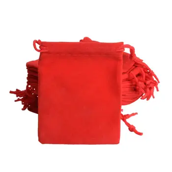 100 бр./лот 5*7 cm 7*9 cm 10*12 см Кадифена торбичка на съвсем малък Чанта за бижута Коледна Сватба подарък чанта и чанта от Кадифе чанти на едро