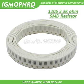 100ШТ 1206 SMD резистор 1% 3,3 До Om чип резистор 0,25 W 1/4 W 3K3 332 IGMOPNRQ