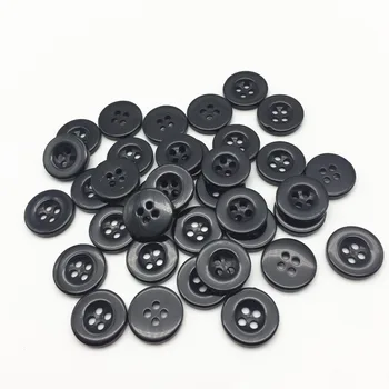 100шт 15 мм, Черни/Бели Кръгли Копчета от смола за шиене на Копчета за ризи с 4 дупки за дрехи и Аксесоари за направата на картички за Scrapbooking