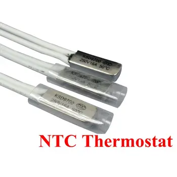 100шт Термостат 10C-240C KSD9700 100C 105C 110В 115C 120C Биметаллический Дисков Температурен Превключвател на Топлинна Протектор градус по Целзий
