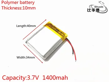 103440 3,7 1400 mah 103443 Литиево-полимерна литиево-йонна батерия литиево-йонна Батерия За Mp3 MP4, MP5 GPS PSP мобилен Bluetooth