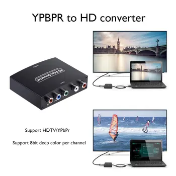 1080P ypbpr компонент R/L към HDMI Съвместим Конвертор за Видео, Аудио Адаптер RGB ypbpr Компонентно Аудио Конвертор на Видео Адаптер за HDTV DVD