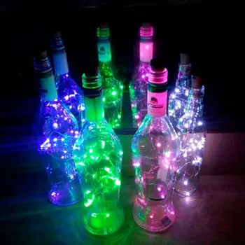 10X 30 светодиода 3 М Тапа за бутилки Коледна Гирлянда от медна тел с led низ лампа Приказни светлини за вътрешно нова година сватбена украса
