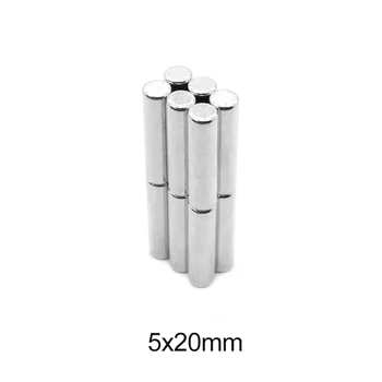 10~150 бр. 5x20 mm редки земи Магнити Диаметър 5x20 mm Малки Кръгли Магнити от 5 mm X 20 mm Постоянни неодимови магнити силните 5*20 мм