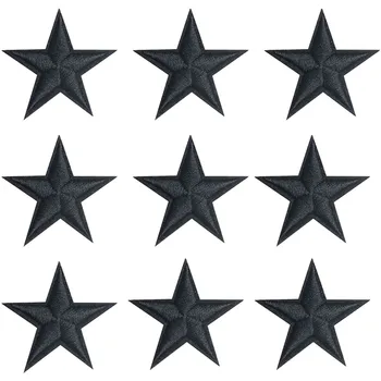 10шт Звездното Желязо На Нашивках Шият Вышитую Иконата на Приложението на Пластира Мотив Апликация Етикети САМ за Обувки,Шапки,Дрехи 4,2*4,2 см