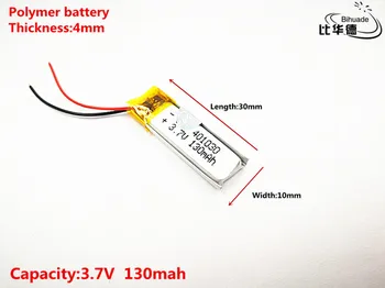 10шт литра енергиен батерия добро качество 3,7 В,130 ма,401030 Полимерна литиево-йонна / литиево-йонна батерия за ИГРАЧКИ,БАНКА ХРАНЕНЕ,GPS,mp3,mp4