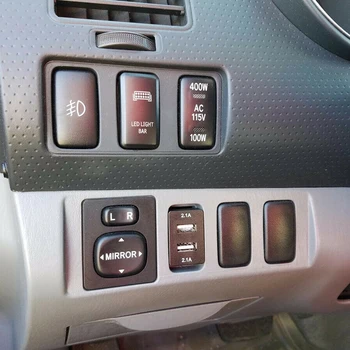 12 В Автомобилни аксесоари Бутон за включване-изключване IP66 Подмяна 39 мм Син LED индикатор За Toyota Tacoma FJ Cruiser 4Runner резервни Части