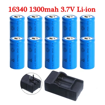 1300 mah 3,7 В 16340 литиево-йонни Батерии cr123a lithium и зарядно устройство на ЕС За led фенерче Лазерна писалка За Батерии 16340 cr123a lithium