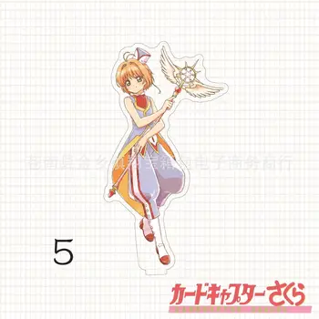15 СМ Аниме Карта Похитителят Сакура сладко момиче Карикатура Акрилна поставка на Модела фигурки са подбрани модел украса играчки за деца, подарък за момичета