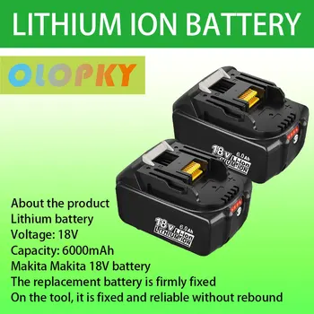 18 6.0 AH подобрена работа на смени батерията BL1860B е съвместима с акумулаторна Makita 18 В BL1860 BL1850B