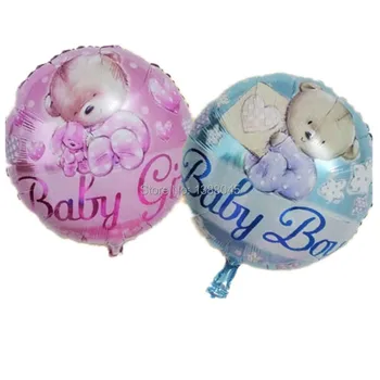 18-Инчов Кръг на Мечката Гелиевые Балони от фолио за момичета на рождения Ден на Аксесоари за детската душа балони