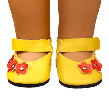 18-инчов обувки за американските кукли с Високо качество, Изискана обувки за кукли с цветя за 43 см, Нов Возрожденный Дете,OG Русия, Аксесоари за кукли за момичета