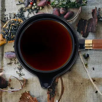 1бр 360° Керамичен Чайник Китайски Стил Ръчно Чай Със Странична Дръжка на Чайник, Кана За Домашния Офис, чайна с Кухненски Инструмент