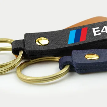 1бр Автомобилен Кожен Ключодържател от Бедняк Открит Многоцветен ключодържател за BMW E34 E36 E39 E46 E53 E60 E61 E90 F10 F20 F30 Et