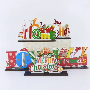 1БР Дървена Санта Клаус Коледа И Коледни Украси за Детски Подаръци, Декорация на дома Коледна Украса на Работния Плот