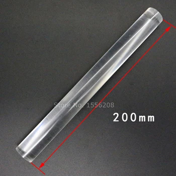 1бр прозрачна акрилна плексиглас от акрил, стъкло люцитовый прът с дължина 200 мм кръгъл плексиглас-бар