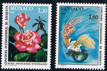 2 бр./компл. Нова Пощенска марка Монако 1980 договореност Художествени марка MNH