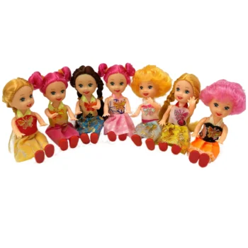 2 бр. Модни мини-кукли за момичета Къдрава Бели Розови Кестенява коса Мультяшная Принцеса Кели Кукла Гола Женска фигура на Тялото Кукла Играчка Подаръци