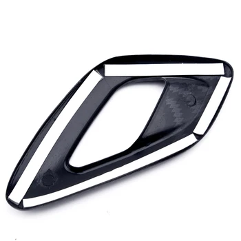 2 бр. Черен Стил, изработени от въглеродни влакна Вътрешна Врата копчето на Кутията Довършителни Рамка за полагане на ABS е Подходящ за Dodge Challenger 2016 2017 2018 2019