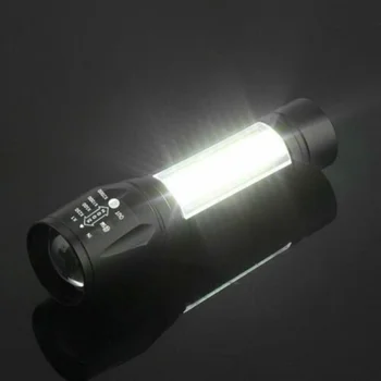 2 В 1 Led Работна Лампа T6 COB Преносим Водоустойчив Фенерче Светкавицата на Висока Яркост USB Акумулаторна Фенерче Автомобили Работна Лампа