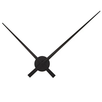 2 комплекта голям дълъг метален показалеца Стенни часовници Черен сребрист златни часовници игла за дома САМ Аксесоари за замяна часа
