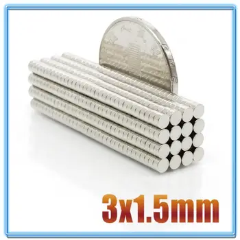 200 бр. Мини-Малък Кръг Магнит N35 3x1 3x1,5 3x2 3x4 3x5 3x10 мм Неодимовый Постоянен магнит NdFeB Супер Силни Мощни Магнити