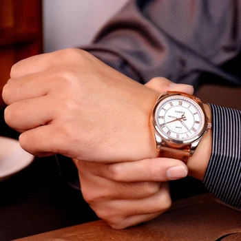 2019 YAZOLE часовници в римската скала мъжки кварцов часовник корейската версия на престижна бизнес мъжки часа Luminous hombre relogio masculino