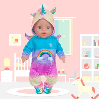 2020 Гореща Разпродажба New Baby Born е Подходящ за 18-инчовата кукли, Аксесоари за дрехи и Крилата на Еднорога Пълномаслено рокля Носия за Подарък за Рожден Ден на дете