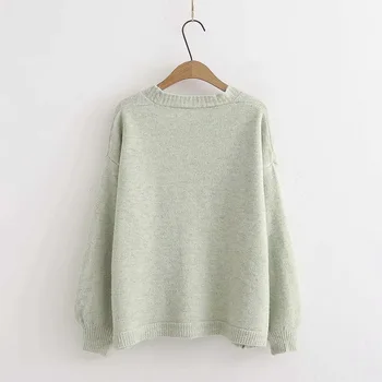 2020 Есен зима Дамски пуловери Модни прости с V-образно деколте с открити рамене однобортные обикновена възли жилетки Ежедневни блузи