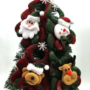 2020 Коледна украса Дядо коледа, Снежен човек Лосове Елен Кукли за Коледно Окачване Коледна Коледно парти Украса за дома