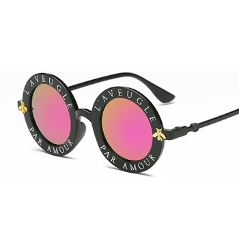2020 Нова Мода Слънчеви Очила в кръгла рамка Женски Vintage Слънчеви Очила Жена Дизайн на Пчелите Марка Дизайнер UV400