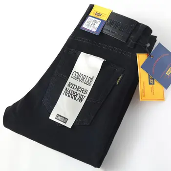 2021 Висококачествени Дънки, Мъжки дънки Дънкови Продавачът Шорти с дупки за копчета Жан Класически Стил Участък Тънки Мъжки Панталон, Мъжки панталони