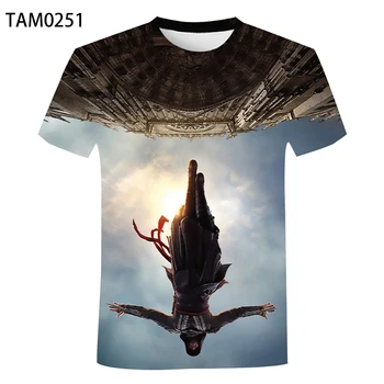 2021 Годишната Творческа 3d-печат на Assassin Creed Мъжки Ежедневни оригинална тениска с къс ръкав, дишаща детска готина тениска и отгоре