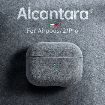 2021 За Apple Airpods pro калъф АЛКАНТАРА за AirPods 1/2/3 носене Безжична Bluetooth слушалка Мини Противоударная капак от кожа