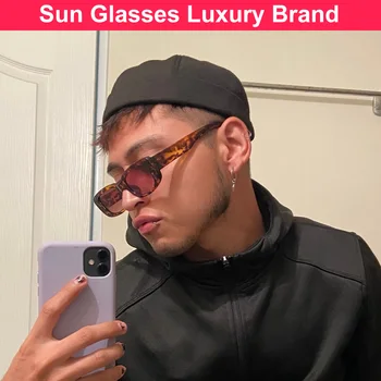 2021 Класически Квадратни Слънчеви очила Дамски Маркови Реколта Пътни Малки правоъгълни Слънчеви очила за жени Oculos Люнета De Soleil Femm