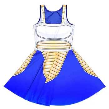 2021 Лятото Ново мультяшное женствена рокля 3D-печат, Модерно лятно вечерна рокля Тънък Мини-жилетки, Рокли Дишащи бързо съхнещи