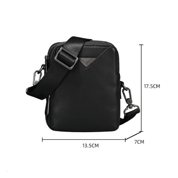 2021 Марка от естествена кожа, Мъжки чанти на рамо Модерна чанта с вертикална клапа от волска кожа за мъже, Мъжки Ежедневни чанта през рамо