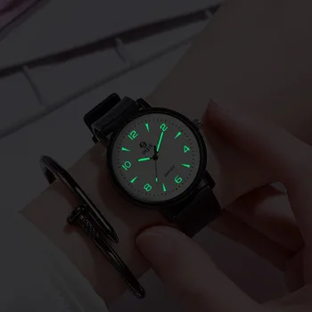 2021 Модерен детски часовник с светящимся циферблат за момчета и момичета, Кожени кварцови часовници Спортни прости студентски часовници Reloj Infantil