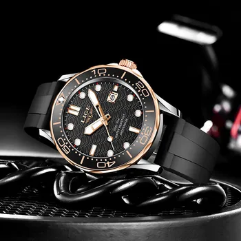 2021 Нов LIGE Спортни мъжки часовници Най-добрата Марка на Луксозни Силиконов каучук Кварцови Часовници За мъже, Мода Водоустойчив Часовник с дата Reloj Hombre